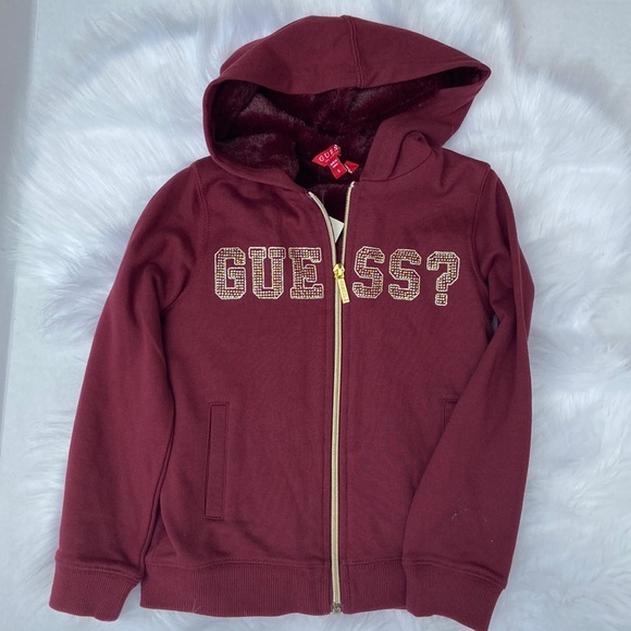 New GUESS Girls Hoodie SZ 6 - Picture 1 of 5